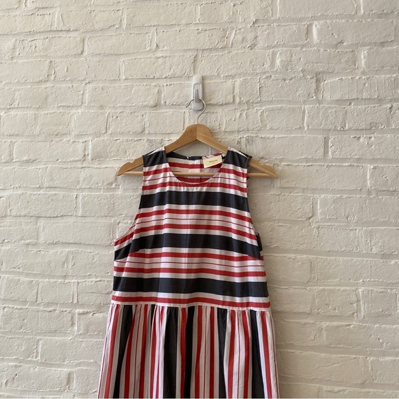 Anthropologie || Maeve Striped Wide-Leg Jumpsuit Red White Large - Picture 3 of 11